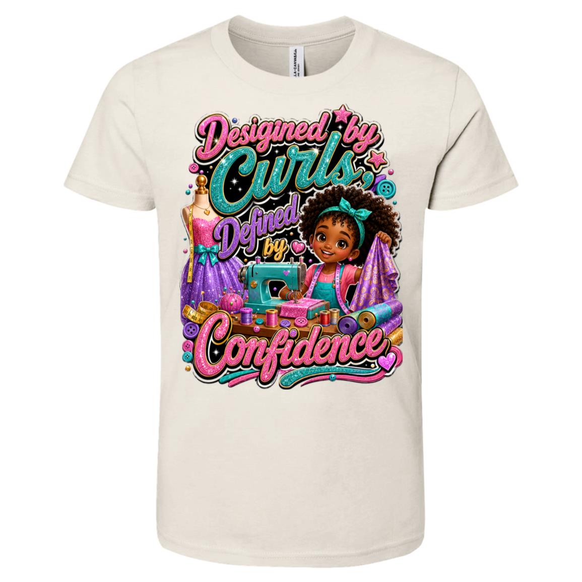 Fashion Designer career tee for girls Ages 6-9 with natural hair pride by Riley's Way