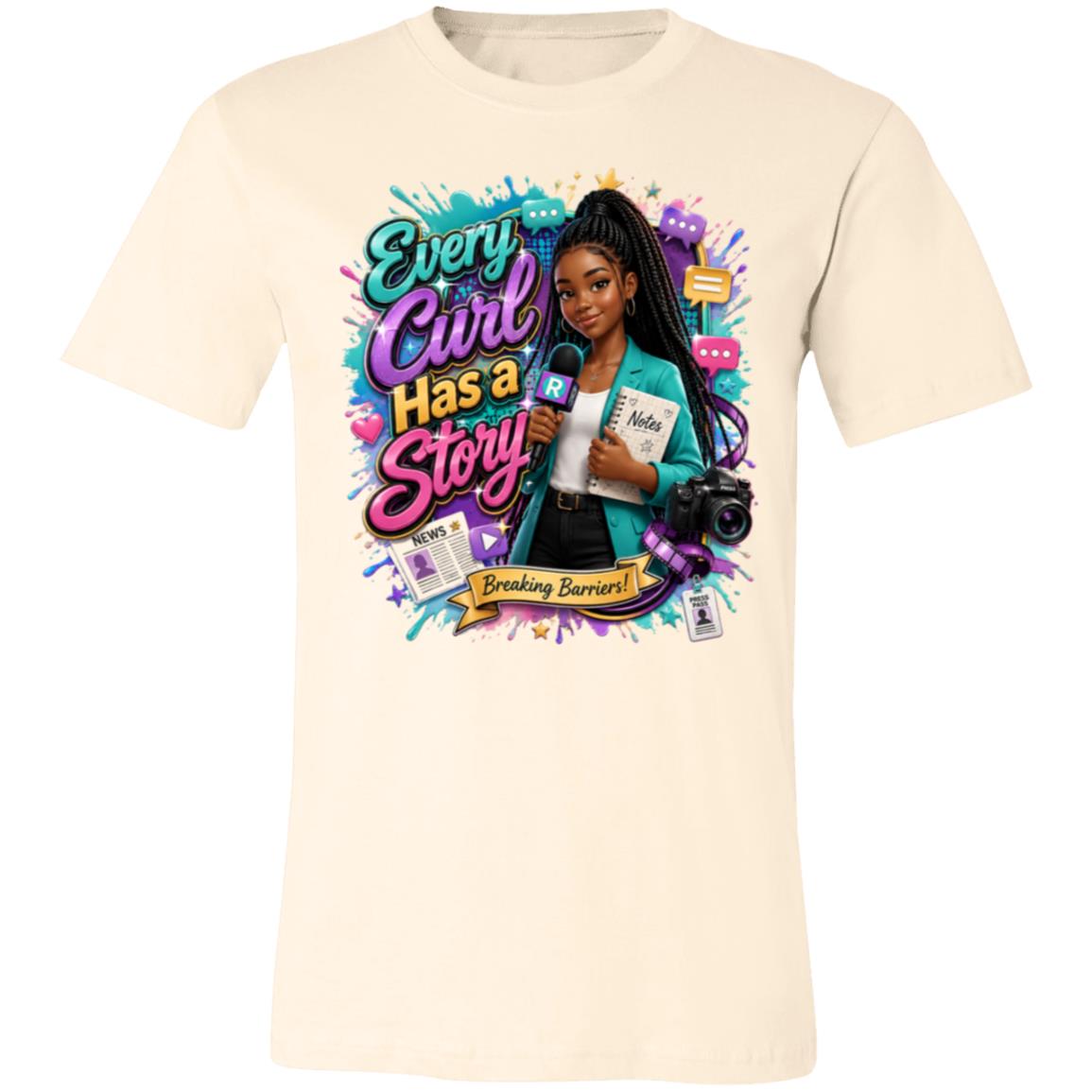 Journalist career tee for girls Ages 13-16 with natural hair pride by Riley's Way