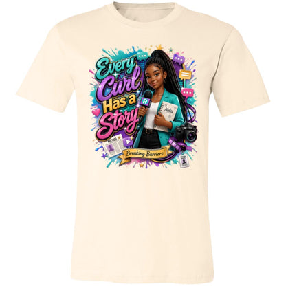 Journalist career tee for girls Ages 13-16 with natural hair pride by Riley's Way