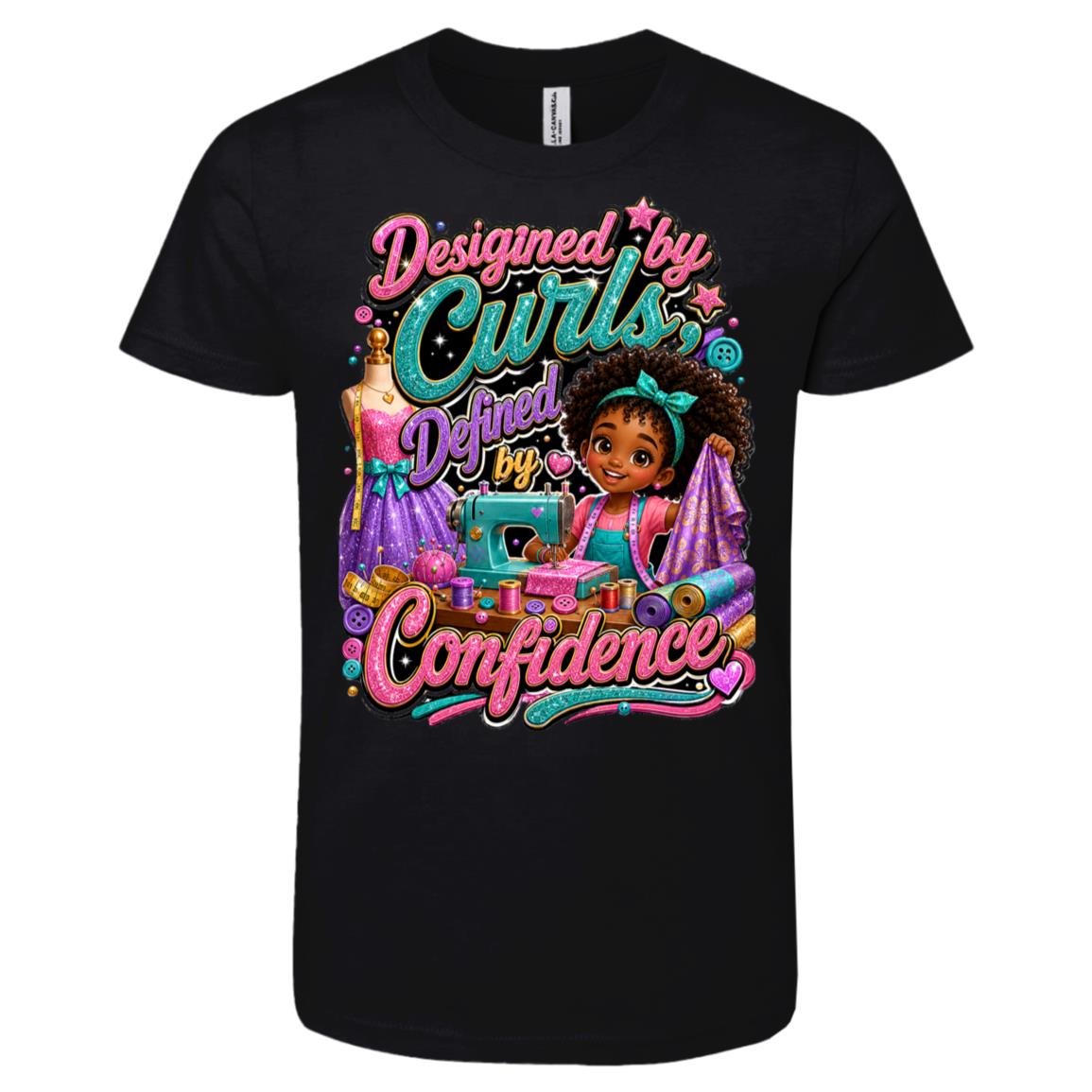 Fashion Designer career tee for girls Ages 6-9 with natural hair pride by Riley's Way