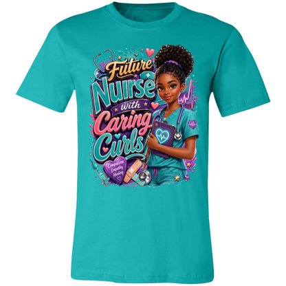 Nurse career tee for girls Ages 13-16 with natural hair pride by Riley's Way