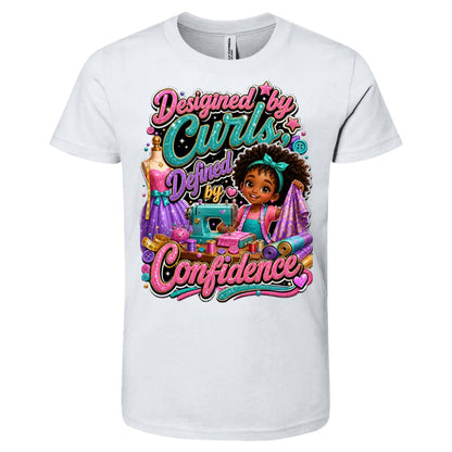 Fashion Designer career tee for girls Ages 6-9 with natural hair pride by Riley's Way