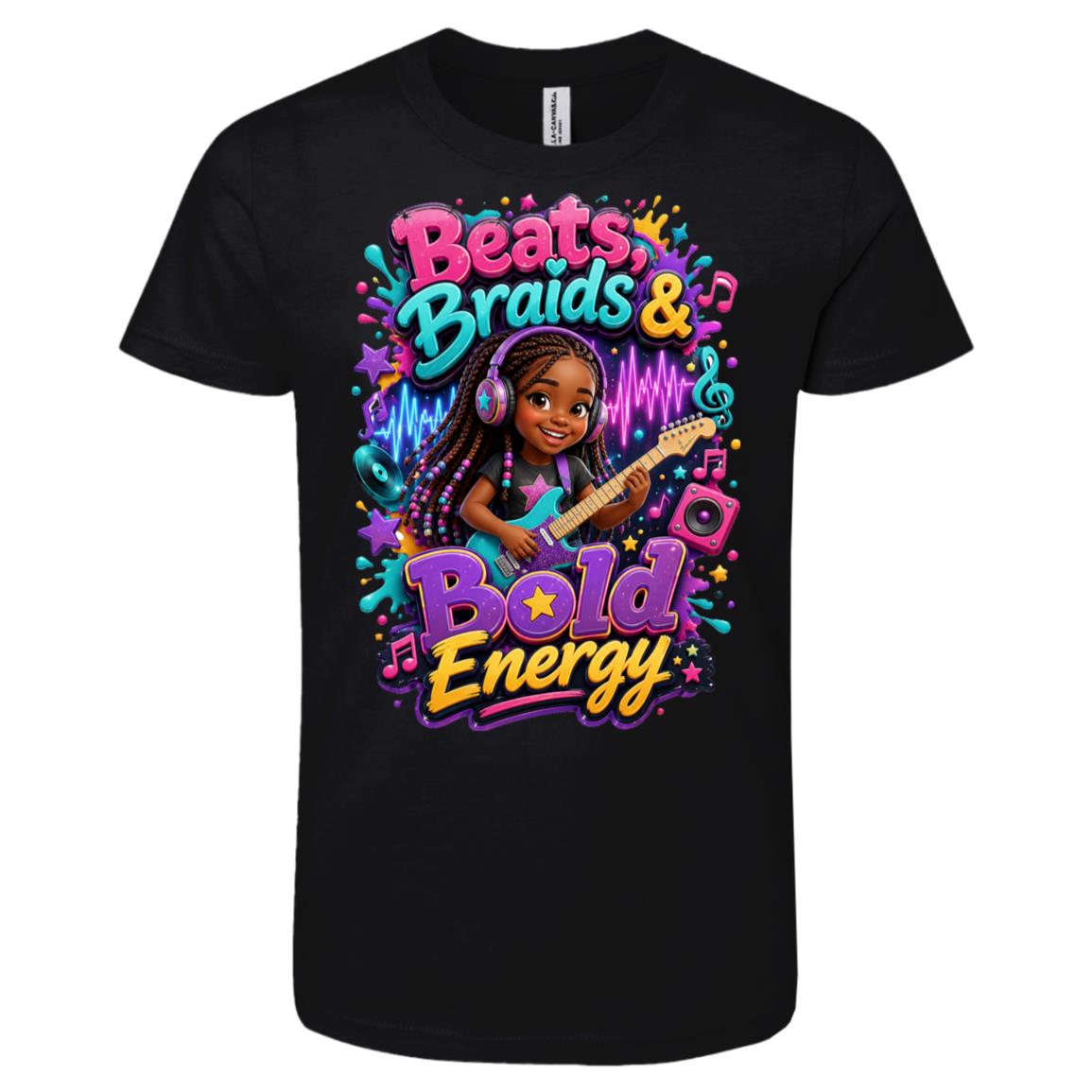 Musician/Singer career tee for girls Ages 6-9 with natural hair pride by Riley's Way