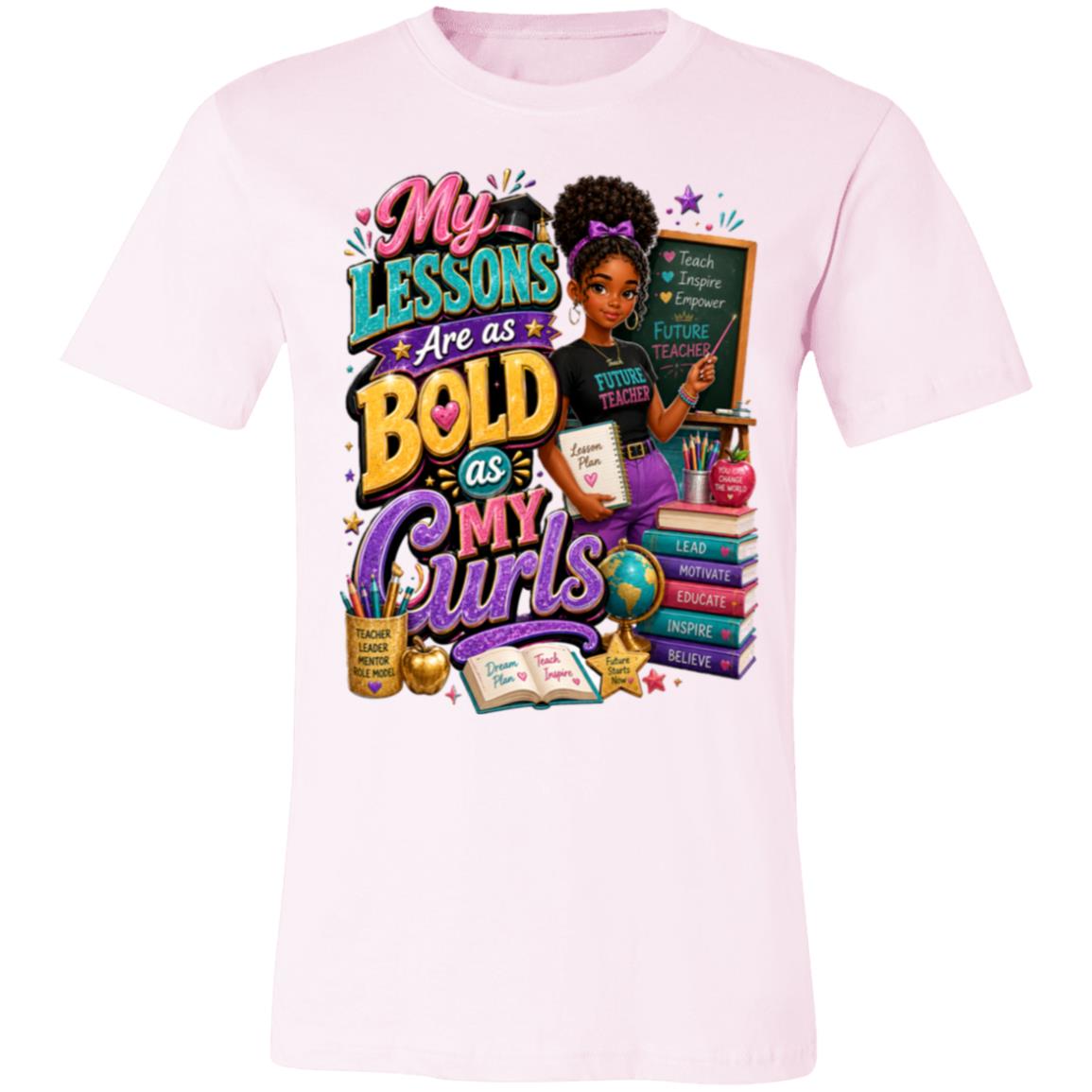 Teacher career tee for girls Ages 13-16 with natural hair pride by Riley's Way