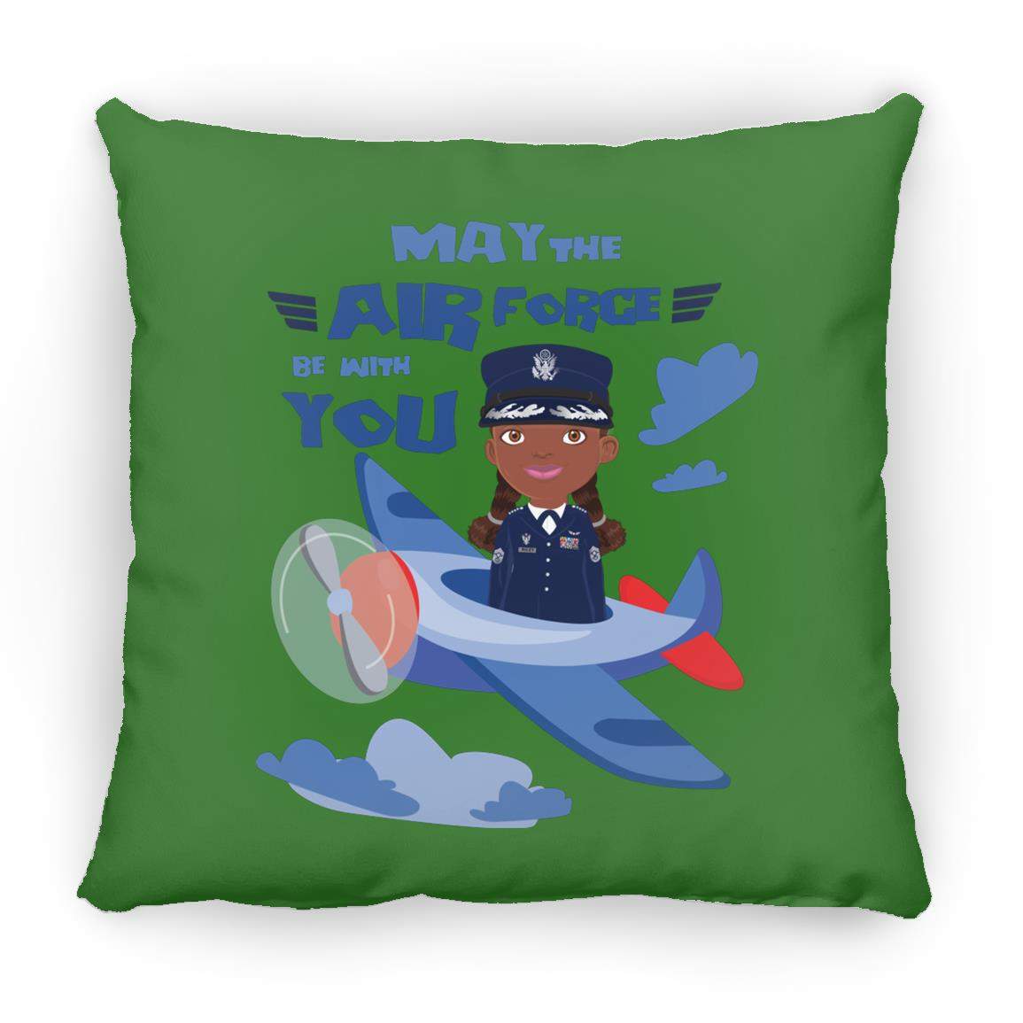 Air Force Square Pillow 16 x 16-CustomCat-Accessories,Airforce,Housewares,Pillows,Shop