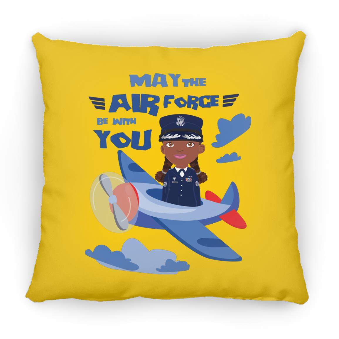 Air Force Square Pillow 16 x 16-CustomCat-Accessories,Airforce,Housewares,Pillows,Shop