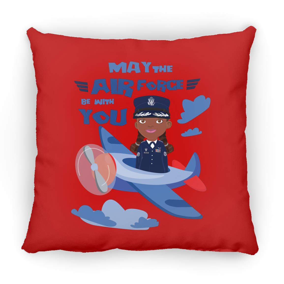 Air Force Square Pillow 16 x 16-CustomCat-Accessories,Airforce,Housewares,Pillows,Shop