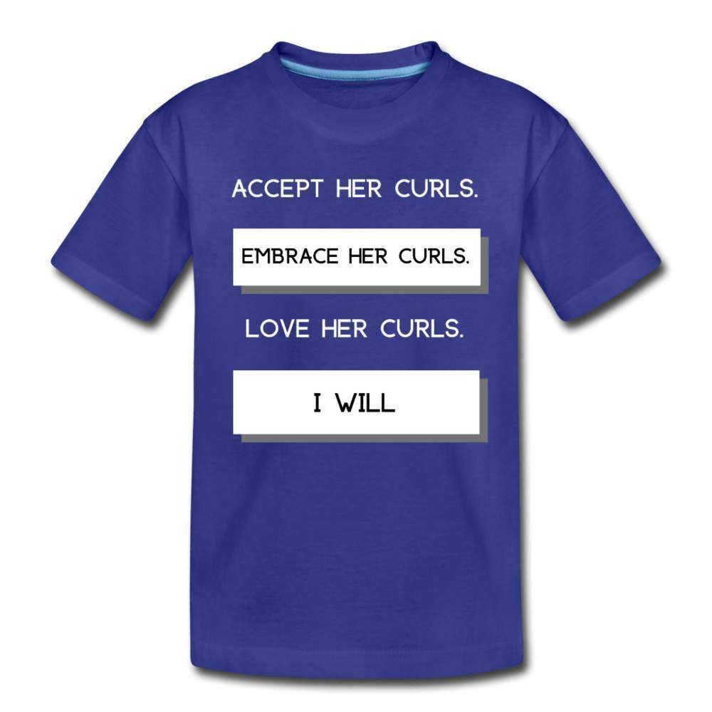 Accept Her Curls Boys T-Shirt (White Print)-Riley's Way-Boy's T shirts,Boys,Shop,T-Shirts,Together T-shirts