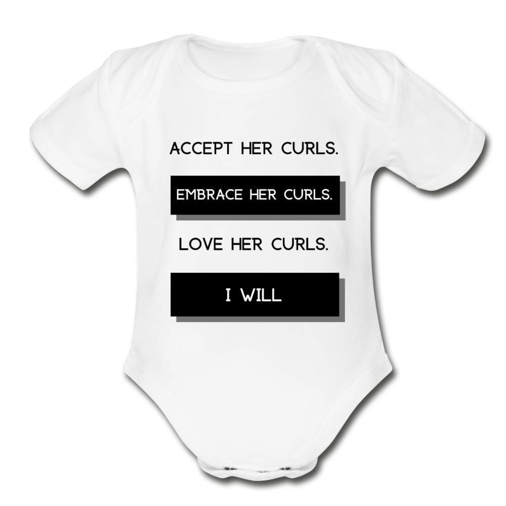 Accept Her Curls Organic Boy Onesie (Black Print)-Riley's Way-Boy Infants,onesie,Shop