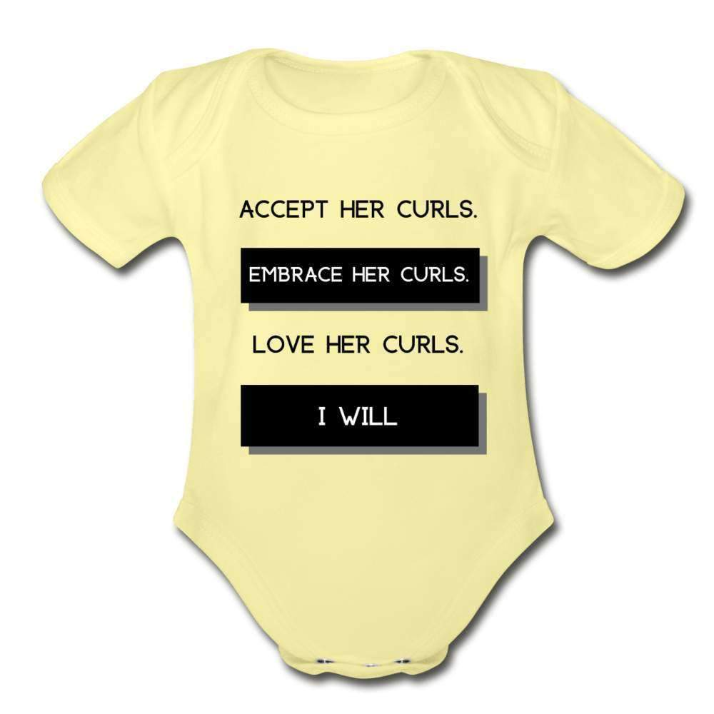 Accept Her Curls Organic Boy Onesie (Black Print)-Riley's Way-Boy Infants,onesie,Shop