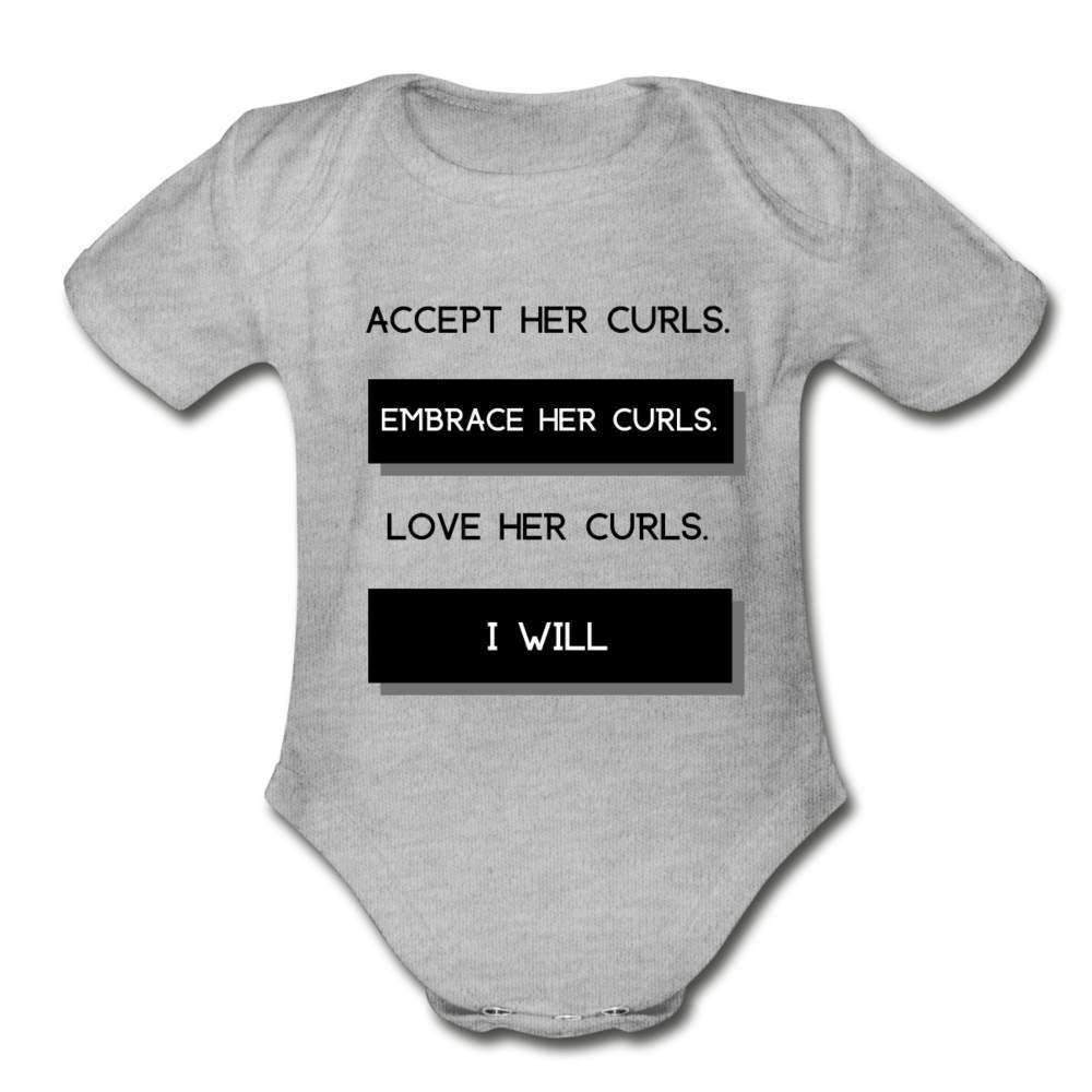 Accept Her Curls Organic Boy Onesie (Black Print)-Riley's Way-Boy Infants,onesie,Shop