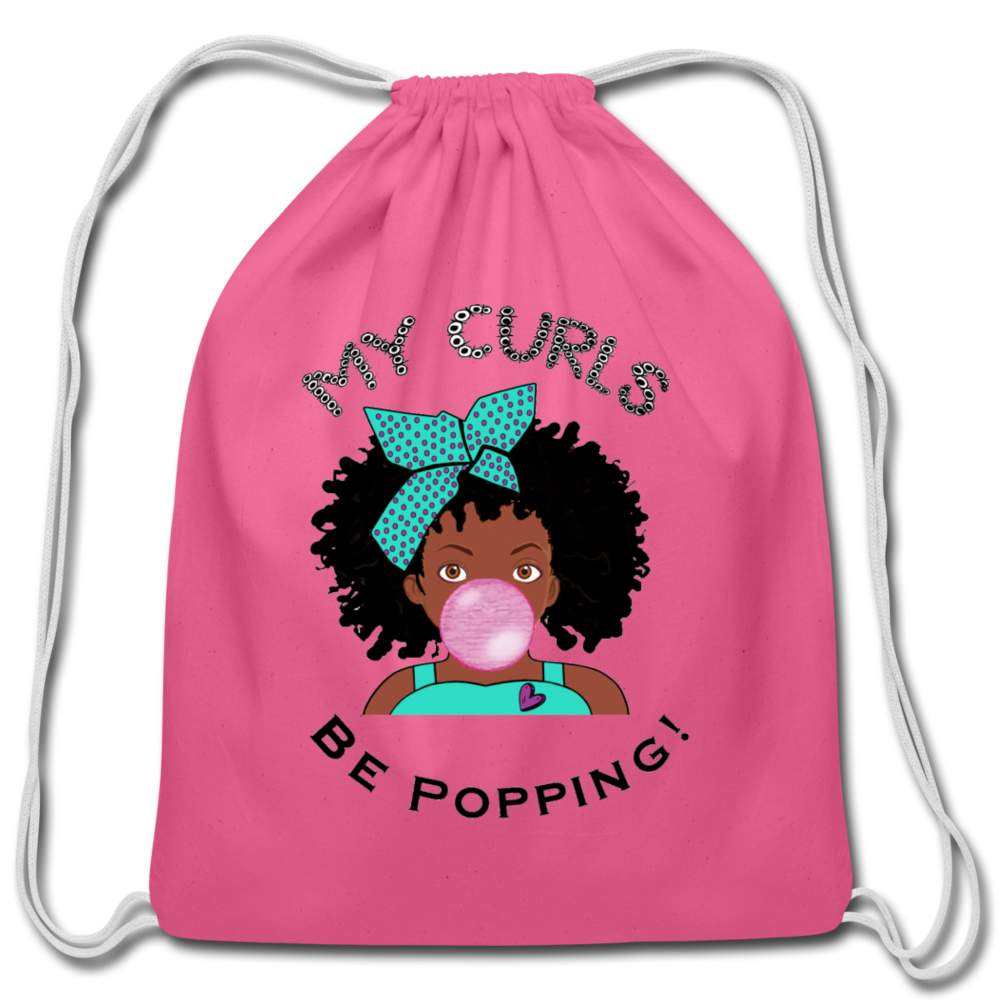 My Curls Be Popping Cotton Drawstring Bag-SPOD-Accessories,Bags,Bags & Backpacks,Shop,SPOD