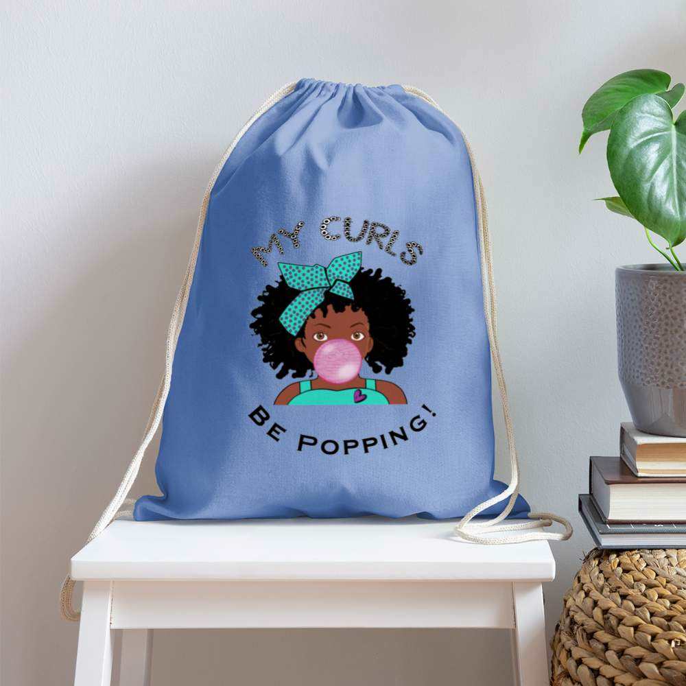 My Curls Be Popping Cotton Drawstring Bag-SPOD-Accessories,Bags,Bags & Backpacks,Shop,SPOD